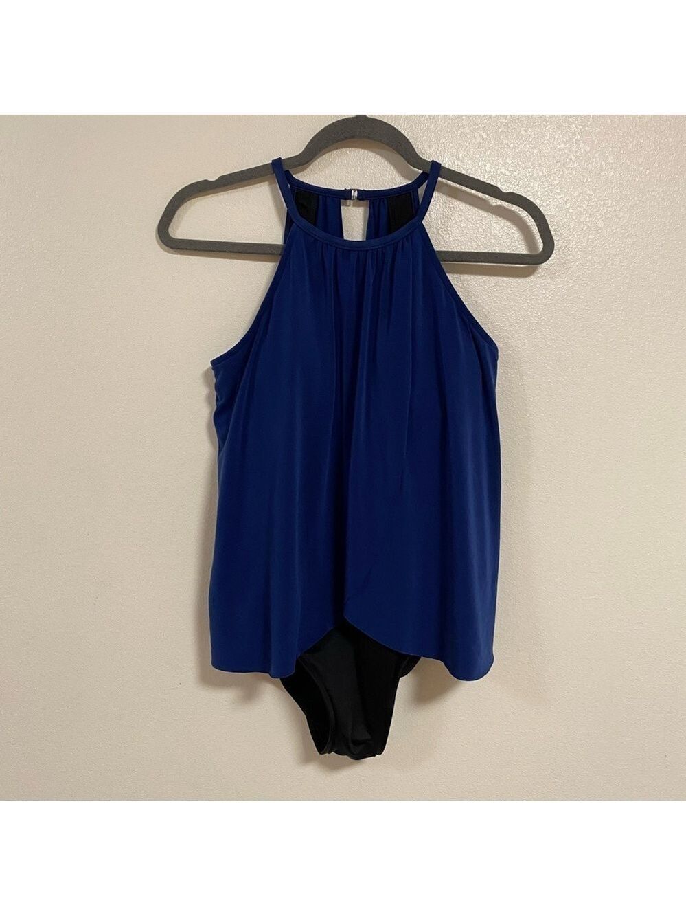 MagicSuit Swimsuit Size 8 Ultramarine Aubrey Slimming Control One Piece Draped